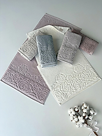 ARRA DELUXE 6'LI EL&YÜZ HAVLUSU - GÜL 50x90 cm