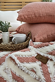 Sonia % 100 Pamuk 4 kat müslin yatak örtüsü ( yorgan) kiremit