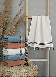 PÜSKÜLLÜ MODEL 6 LI 50*90 EL&YÜZ HAVLUSU
